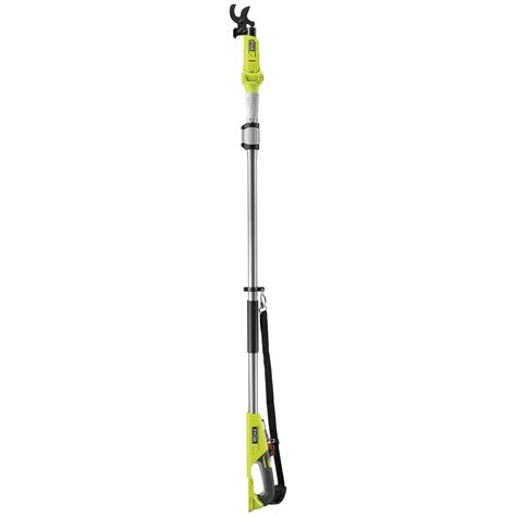 Branch hook included for easy branch removal. . Ryobi pole lopper